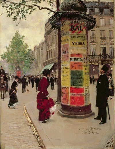 Paris Kiosk by Jean Beraud